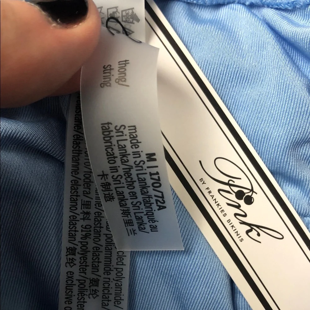 NWT Frankie's Bikinis x PINK‎ Sky Blue Bottom